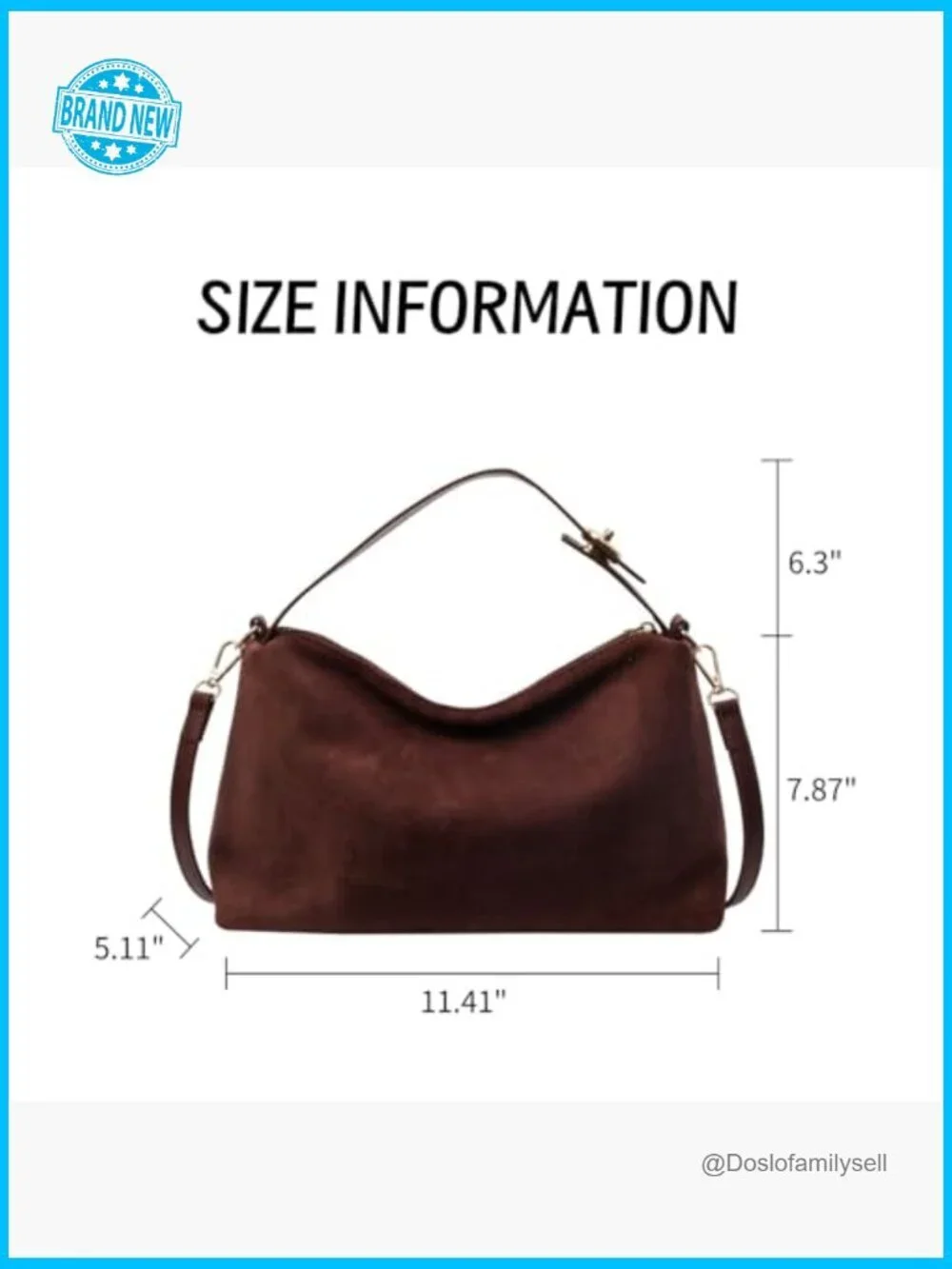 Faux Suede Hobo Bag Tote Shoulder Crossbody Work Office Bag Purse Vintage